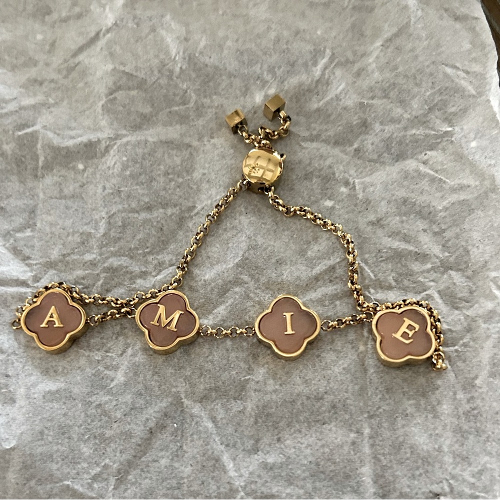NWT AIME clover name bracelet